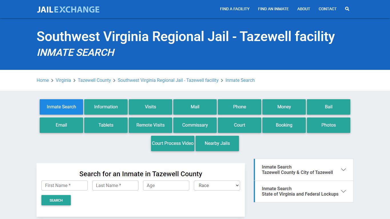 Southwest Virginia Regional Jail - Tazewell facility